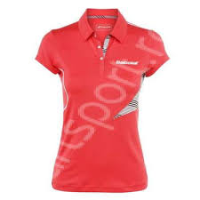 Tricou polo dama Babolat Perf  - rosu coral