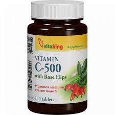 Vitamina C 500 mg cu macese, 100 tablete, VitaKing