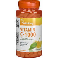 Vitamina C cu lamaie 1000mg, 90 tablete, VitaKing