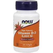 Vitamina D-3 5,000 IU, 120 capsule, Now